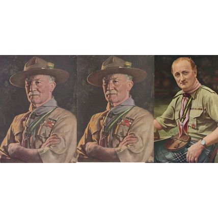 Sir Charles Maclean Chief Scout Bade Powell Boy Scouts 2x Postcard s