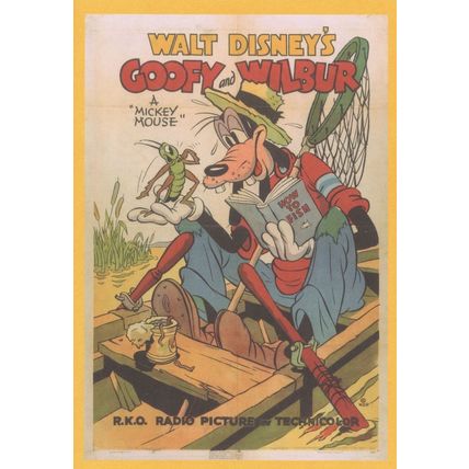 Walt Disney Goofy & Wilbur 1939 Film Poster Advertising Postcard