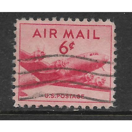 USA 1949 AIR 6c CARMINE DC4 SKYMASTER SG A944 FINE USED#