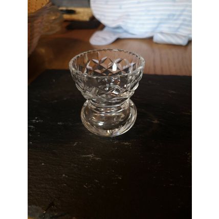 Small Cut Glass Candle Holder/Posy Vase