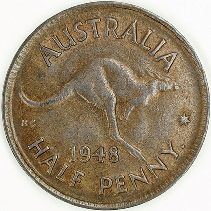 AUSTRALIA 1948 Halfpenny / ½ Penny (Perth Mint - Y.) (D - D)