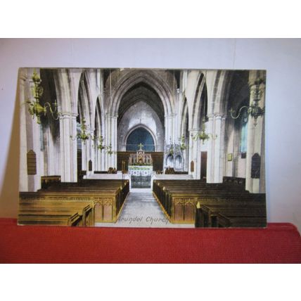 the CHURCH, ARUNDEL, Sussex unused antique postcard by R. B. #
