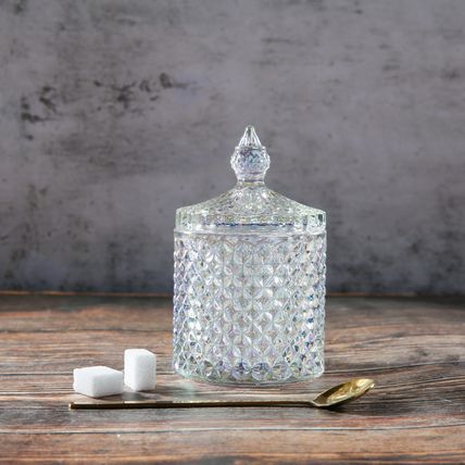 European Style Storage Jar Colorful Glass Candy Jar
