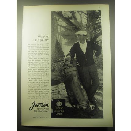 1959 Jantzen Ken Venturi Sweater Ad - We play to the gallery
