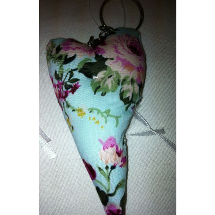 Shabby & Chic Heart Shaped Keyring