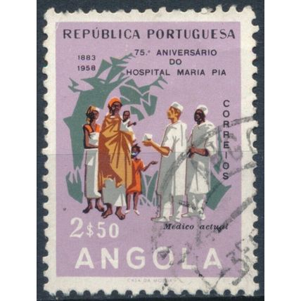 75th Anniv Maria Pia Hospital, Luanda: 2.50a - Angola 1958 - F H - MiNr 418
