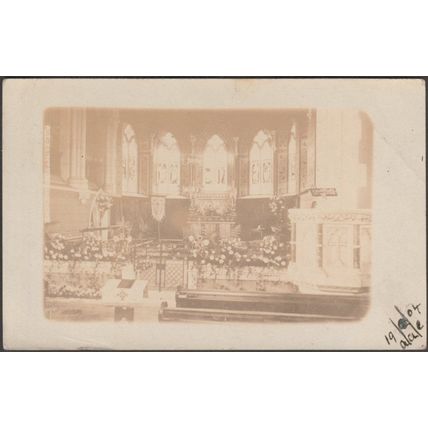 Unidentified Church Altar, Dorset, 1904 - RP Postcard