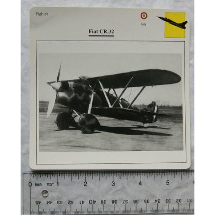 Fiat CR.32 - Italy - Fighter - Collectors Club Card