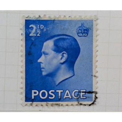 1936 British Postage Stamp, Kind Edward VIII, 2.1.2d, Used Hinged
