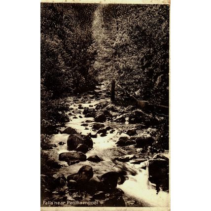 Falls Near Penmaenpool, Near Dolgellau, Wales, Postcard, 1941