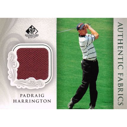 Padraig Harrington Authentic Fabrics 2004 Upper Deck Real Golf Shirt Card
