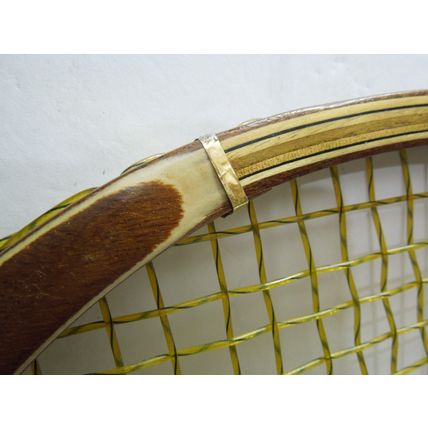Vintage Grantsport Rod Laver Wooden Tennis Racket w/Slazenger leather cover