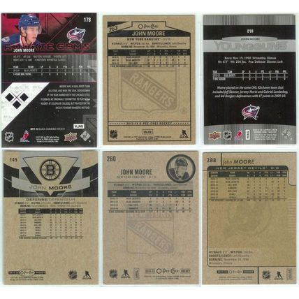 John Moore 8x incl Young Guns,Autos/Jersey,Rookie Gems Triple Diamond