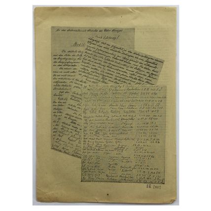 Original WW2 Soviet/Russian Air Drop Propaganda Leaflet. - Code 1552. - 1942.