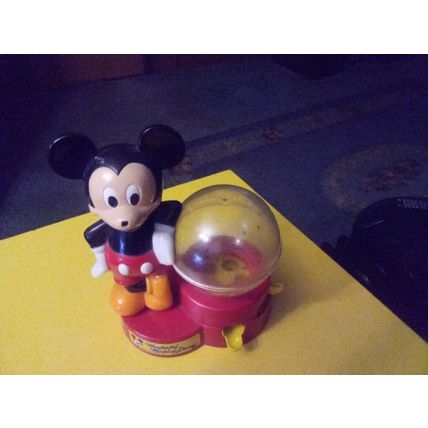 Old Vintage Original Walt Disney Superior Toys Mickey Mouse Bank W/Key 1974