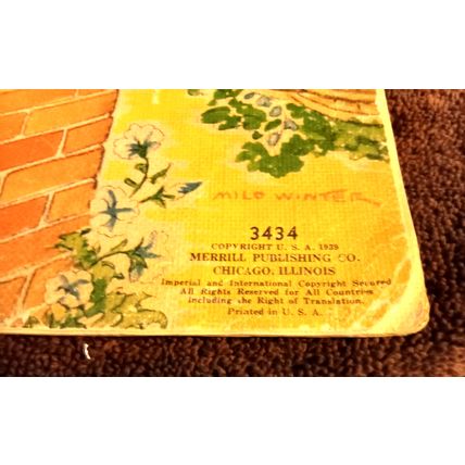 Children's Book The Three Little Pigs By Merrill Publishing Co # 3434 1939