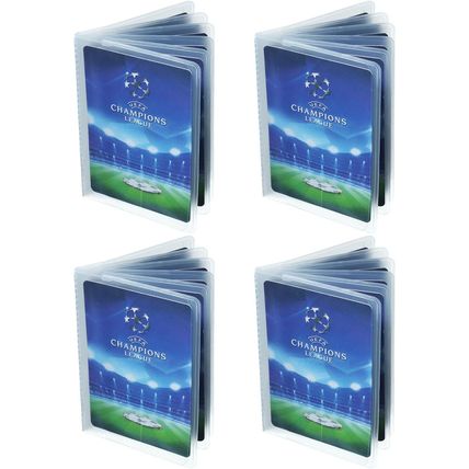 4 Packs 6 Page Wallet Insert Plastic Credit Card Holder Wallet Credit Card Sleev