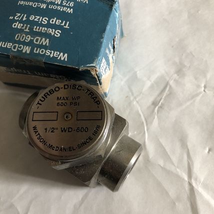 new OLD Watson McDaniel 1/2" NPT WD-600 Steam Trap Size TURBO-DISC-TRAP,EF