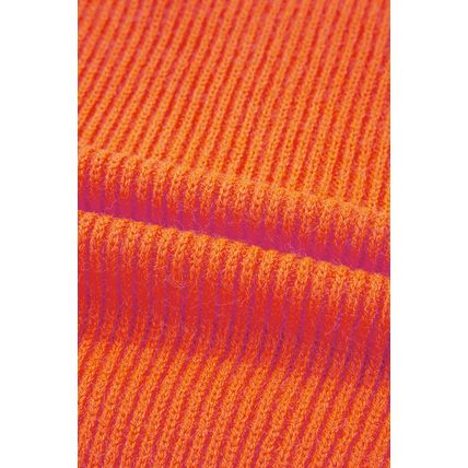 Vitality Orange Thankful for my queens Ribbed Knit Drop Shoulder Graphic Sweater