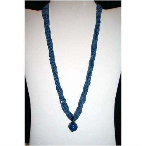 Necklace #lalz + pendant lapis afghan lazuli & hematite 20 inch costume jewelry