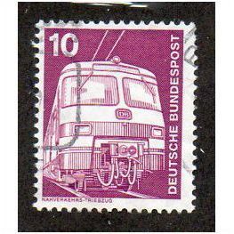 GER 1975 10pf 'TRAIN' FINE USED (EBID30-065)