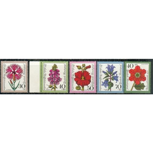 Germany 1974 - SG1712-16 - Humanitarian Relief Funds - Flowers (unused)