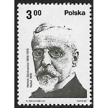 Mi 2808: 3 Zl. blackish olive and black Nobel Prize Winners: Henryk Sienkiewicz