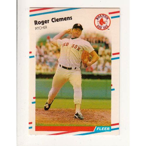 1988 Fleer baseball Roger Clemens card #349 -NM – Red Sox