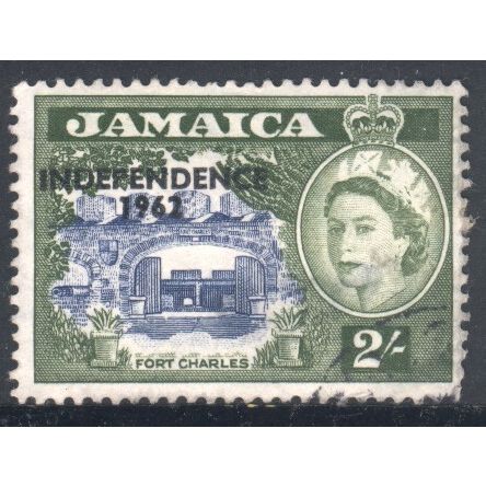 Jamaica 1962 (Independence) - SG189 - 2s blue/olive - Fort Charles - used