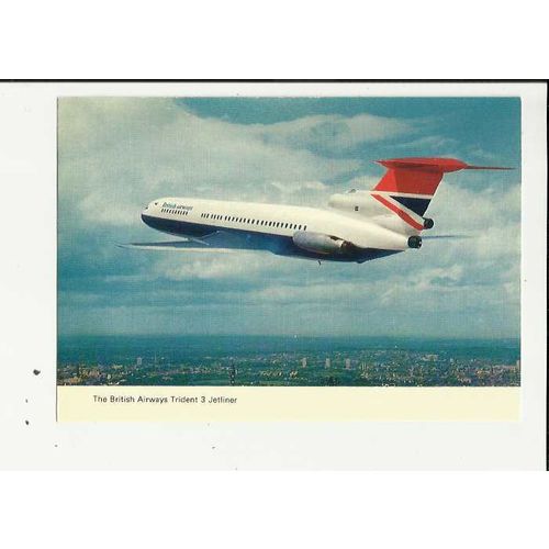 Aviation BRITISH AIRWAYS Trident 3 Company Postcard