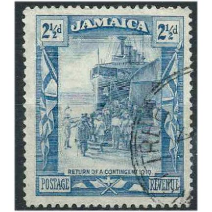 Jamaica 1921 SG98 2 1/2d Deep Blue & Blue Fine Used . ..