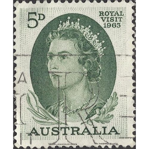AUSTRALIA, Queen Elizabeth II, green 1963, 5d, #4