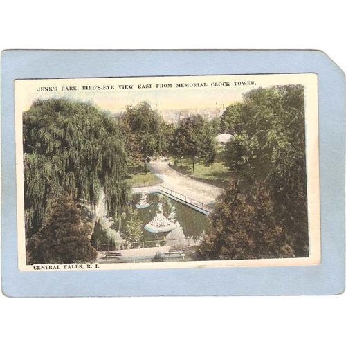 Rhode Island Central Falls Jenk's Park Bird's-Eye View East From Memorial ~241