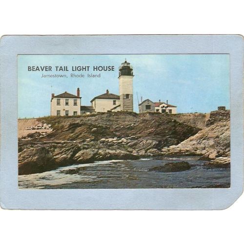 Rhode Island Jamestown Lighthouse Postcard Beaver Tail Light House~889