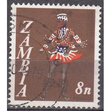 Zambia 1968 Michel 43 O Cote (2002) 0.10 Euro Le Vimbuza danse de guérison