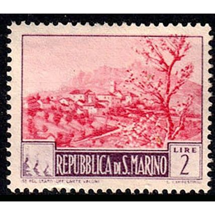 San Marino 1949 Views Castle 2L MNG Stamp