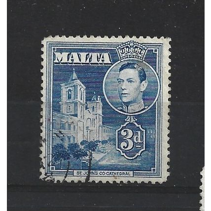 Malta.SG223a 3d St. John's Co-Cathedral (Blue).Fine Used.Apr25f