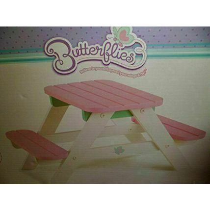 KidKraft Butterflies Doll Picnic Table19" X 11" X 10"