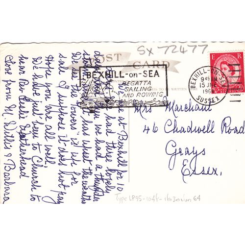 Multi View Beauty Spots of Sussex Nice slogan Postmark 1964 Postcard (SX72477)