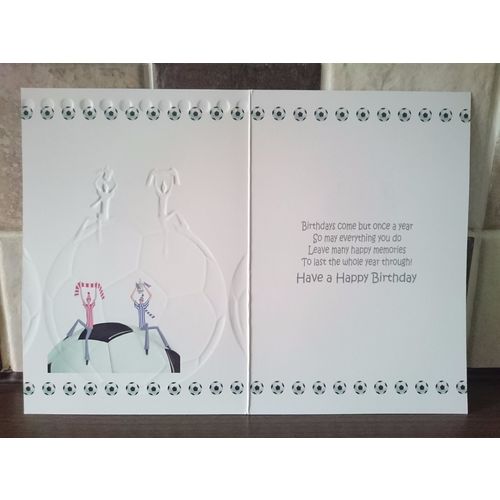 birthday card for him - Happy Birthday - (Football Fan)