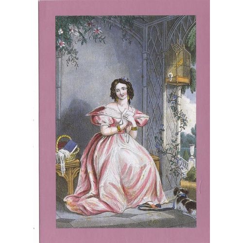 Reproduction Handcoloured Valentine Card Postcard (PO192)