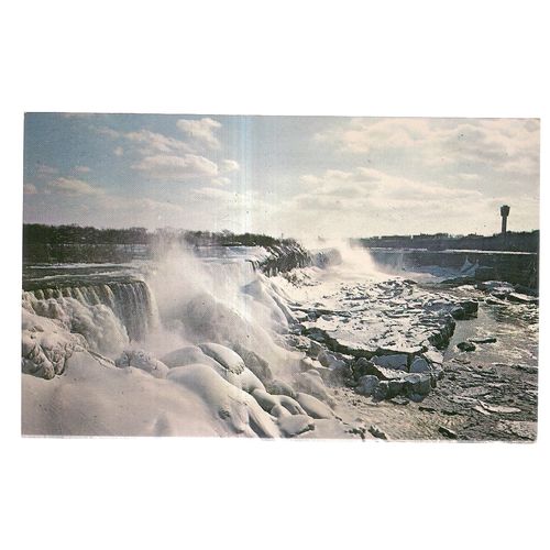WINTER, NIAGARA FALLS, ONTARIO, CANADA unused postcard c.1970s #