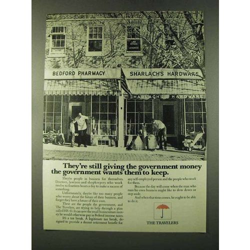 1973 Travelers Insurance Ad - Giving Government Money