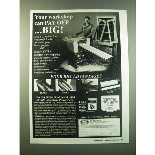 1988 Foley-Belsaw Planer-Molder-Sander-Saw Ad - Your workshop