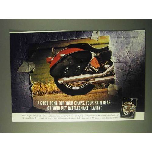 2000 Harley-Davidson Dyna Big Bag Leather Saddlebags Ad