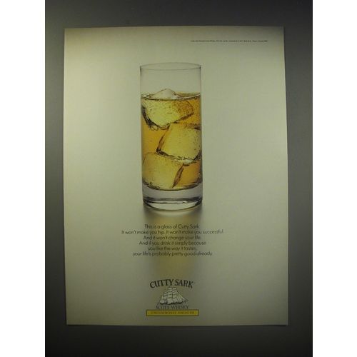 1990 Cutty Sark Scotch Ad - This is a glass of Cutty Sark