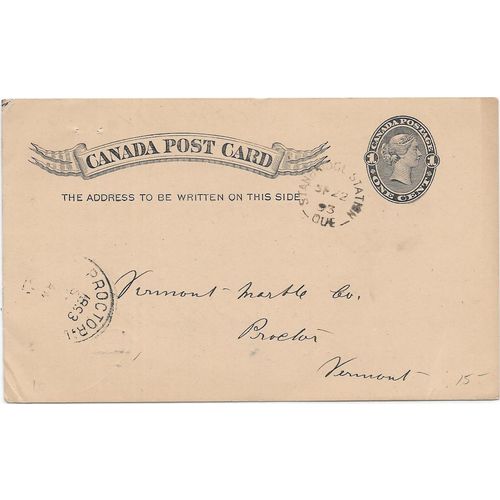 Stanbridge Station, Quebec split ring cancel, 1893,