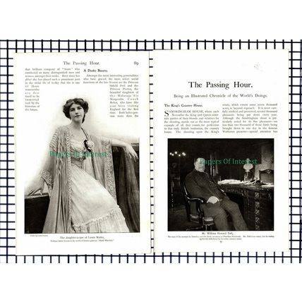 (6352) Mr William Howard Taft Sandringham House Ethel Warwick - c.1909 Article