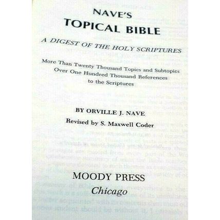 Naves Topical Bible Moody Press Copyright 1974 Burgundy (G13)