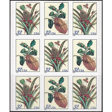 3126-3127 32c Botanicals Fine MNH BPS Blk/9 V5046